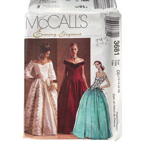 Y2K McCalls 3681 Sewing Pattern Sizes 12-18 Misses Lined Tops & Skirts UNCUT
